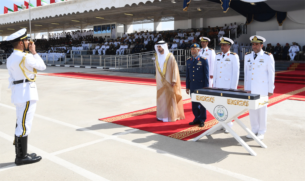 ‎ولي عهد دبي يرعى حفل تخريج الدورة 19 من خريجي كلية راشد بن سعيد آل مكتوم البحرية